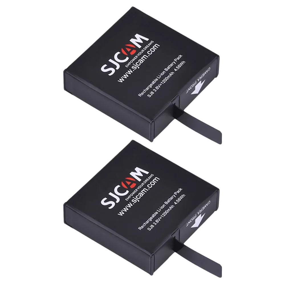 2 шт. Оригинальная батарея SJCAM SJ8 1200 мАч литий ионная аккумуляторная для экшн