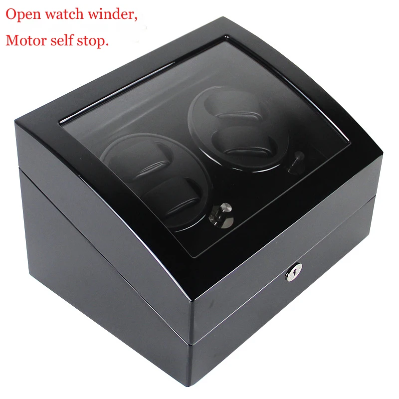 Высокое качество часы Winder Открытый Мотор стоп Роскошные автоматические часы дисплей коробка Winders 2-3,4-0,4-6 деревянная кожа коробка Winder