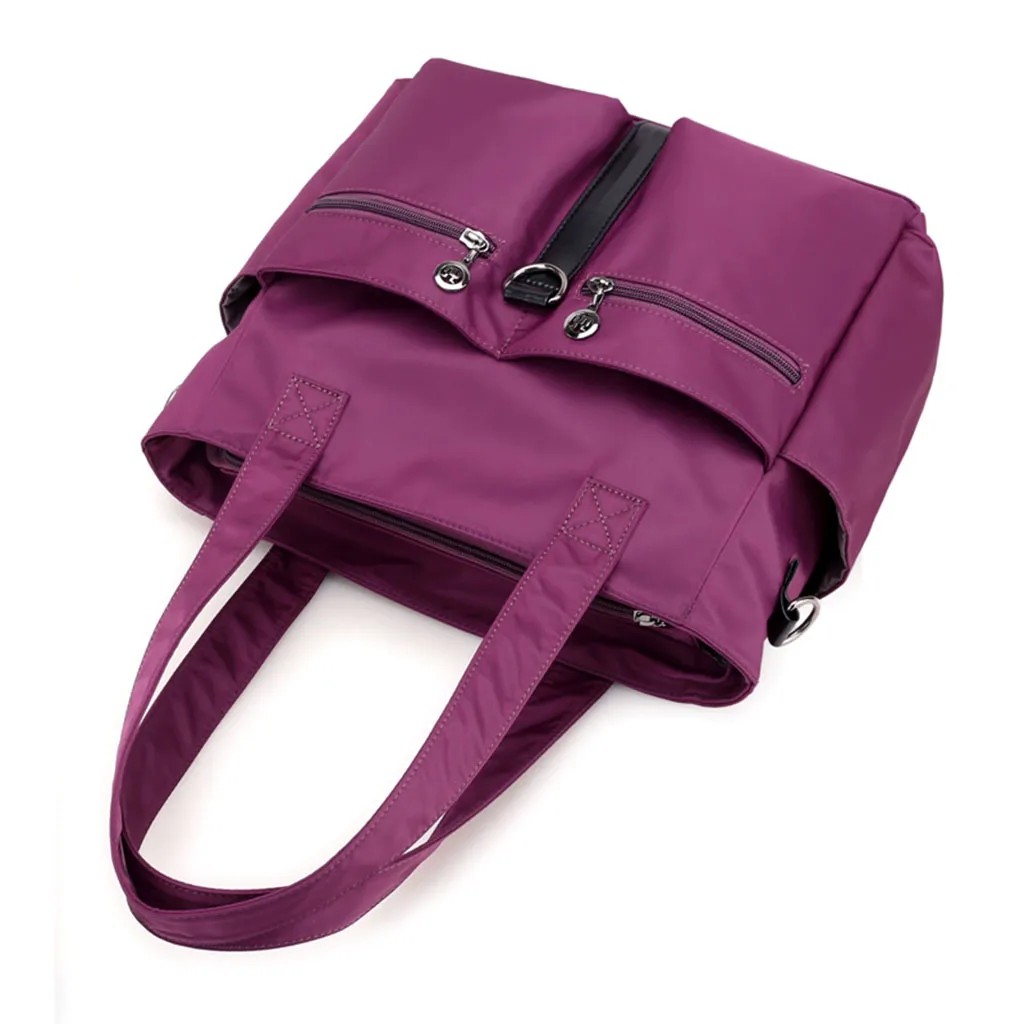 Женская модная одноцветная нейлоновая сумка через плечо на молнии, водонепроницаемые сумки Bolso De Mano Mujer HW