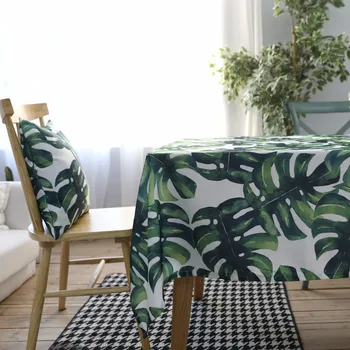 

MIAMOR Monstera Ceriman Plant Printed Table Cloth Rectangular Waterproof Party Table Decoration Table Cloths for Events YMTH004