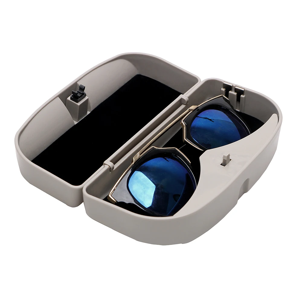 YOSOLO Car Glasses Case Sun Visor Clip Card Ticket Storage Stowing Tidying Sunglasses Holder Box Auto Accessories Organizer