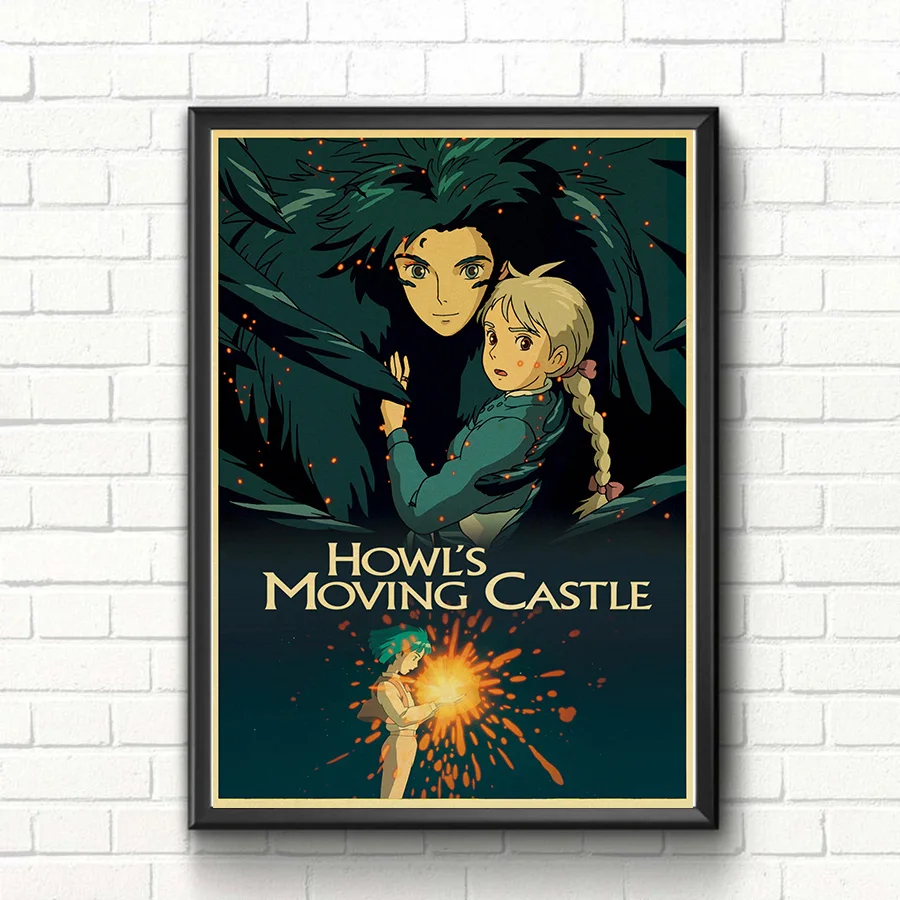 Howl's движущаяся планета Миядзаки Хаяо фильмы постеры классический мультяшный