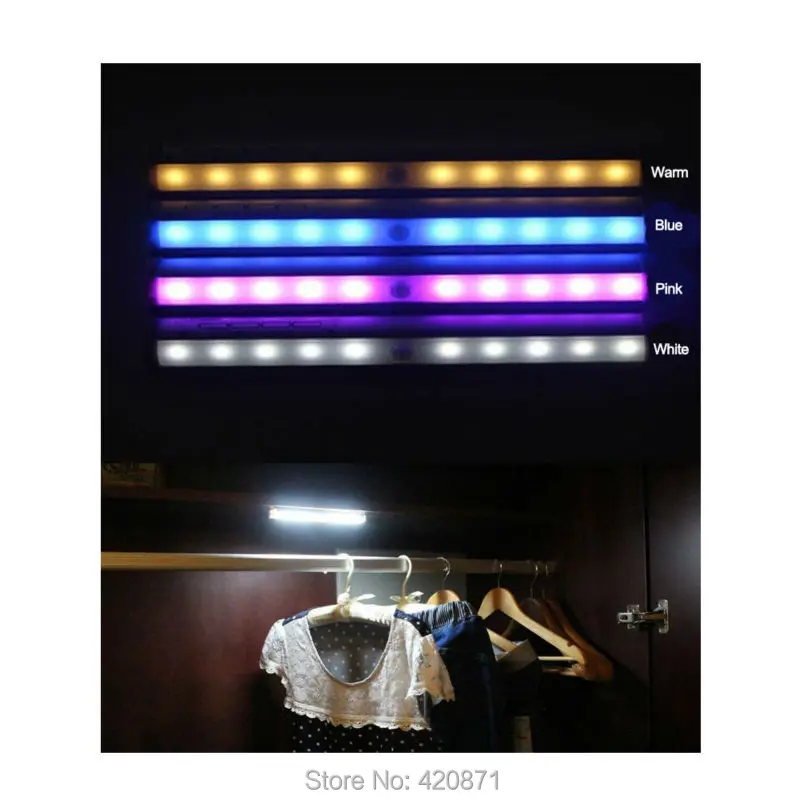 Светодиодный сенсорный светильник настенный шкаф Holloway Санузел лампа для шкафа AAA батарея управление алюминий самоклеящаяся установка для дома