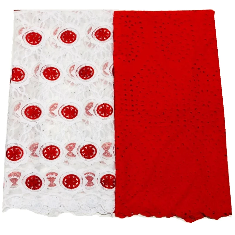 

African Lace Fabric New Embroidered Nigerian Stones Laces Fabric with Latest african swiss lace fabric set for white color party