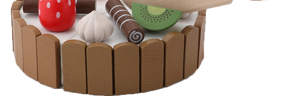 Магнитные деревянные кухонные игрушки в сборе шоколадный торт резка ролевые игры кухонные ettes учебная доска игрушка
