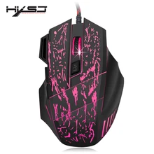 HXSJ A874 3200 dpi 7 кнопок светодиодный Проводная игровая мышь USB совместима с компьютером и ноутбуком
