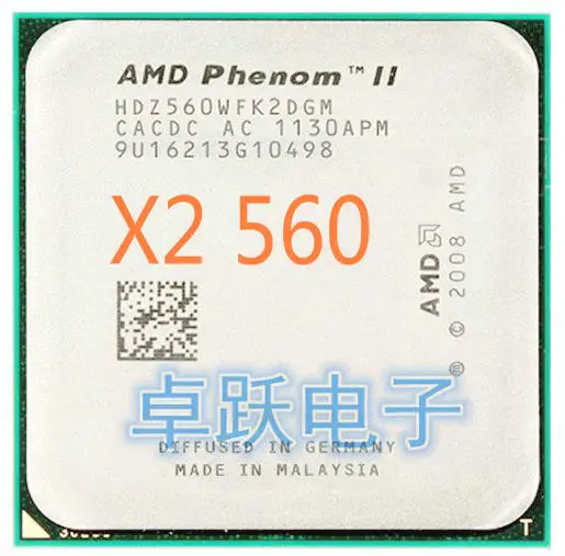 AMD Phenom II X2 560 CPU 3.3GHz 6MB L3 Cache Socket AM3 PGA938 Desktop scattered pieces processor free shipping | Компьютеры и офис