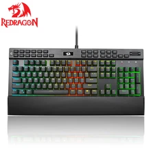 Механическая игровая клавиатура Redragon USB с 131 клавишей, программируемая RGB подсветка, полный ключ, защита от привидения, ПК K550(China)