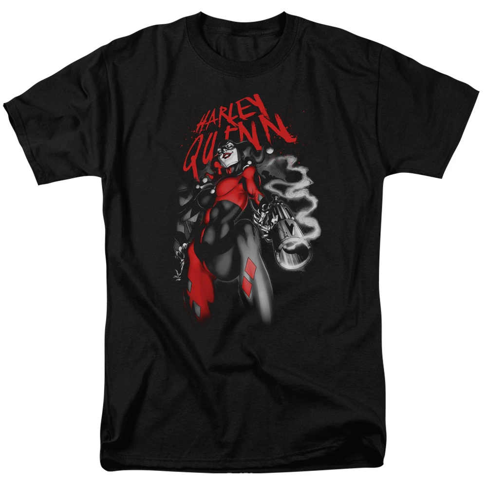 Trevco BM2634-AT-5 Batman Down the Barrel-S by S Adult Short Sleeve Shirt Black - 2X