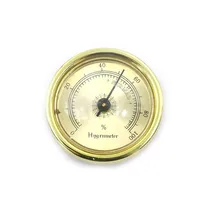 1 шт. Золотой 45 мм круглый стеклянный аналоговый гигрометр для гитары скрипки сигары табака коробка для Humidors