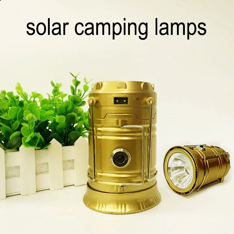 Camping light lantern torch compact silicone solar /& USB charging