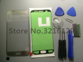 新オリジナルフロント三星銀河 S7 G930 G930A G930F G930T 外側ガラスレンズパネル + ステッカー + ツール