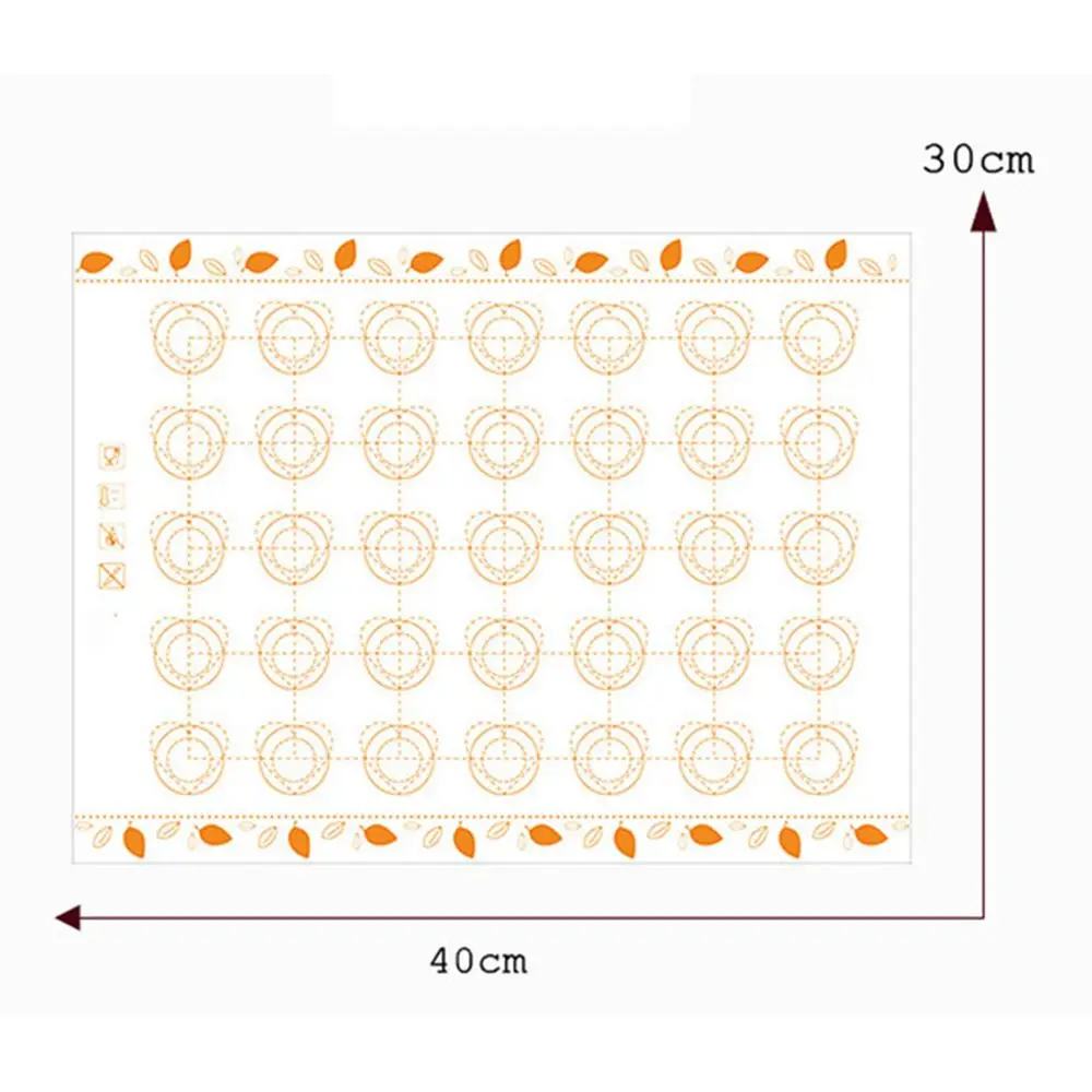 1 шт. 40X30 см/29X26 см силиконовый коврик для выпечки жаропрочная посуда для фондан Макарон печь для выпечки Торты Кондитерские инструменты лист теста рулонные коврики коврик - Цвет: 4
