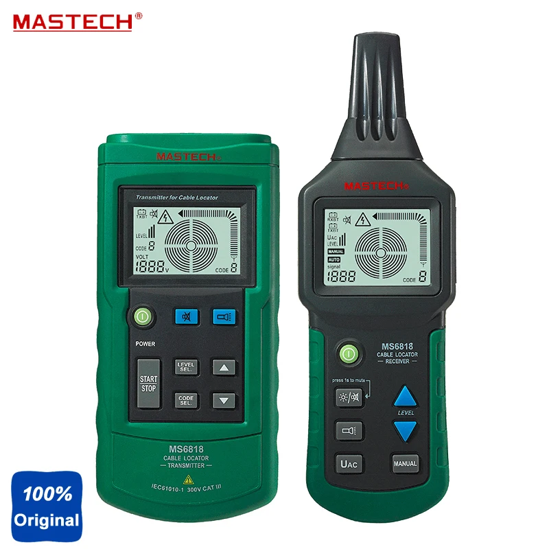 

Mastech MS6818 Professional Wire Cable Tracker Metal Pipe Locator Detector Tester Meter 12~400V VS Fluke 2042