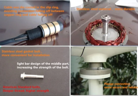 Easy Installation Wind Mill 400W 12V 24VDC Horizontal Axis Wind Turbine Clean and Renewable Energy (2)