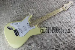 Бесплатная доставка Высокое качество 6 Строки левая рука Stratocaster крем желтый Электрогитары