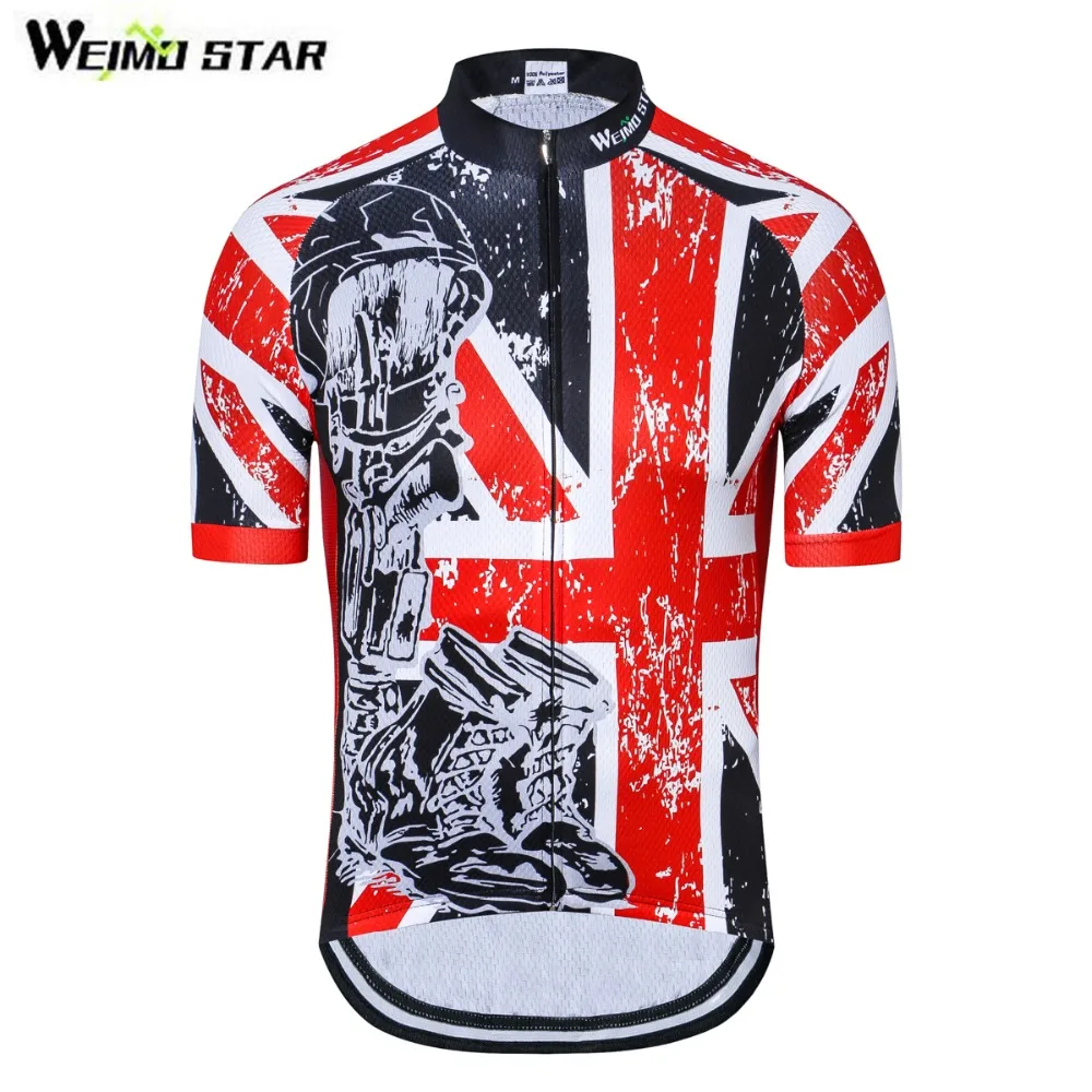 Pro Team Men UK Cycling Jersey Short Sleeve Racing Sport Bike Wear