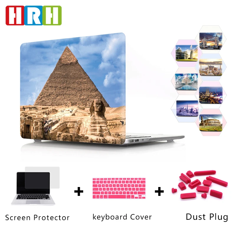 

HRH World Famous Building Egyptian Pyramid Burj Khalifa Laptop Case for Apple for MacBook Air Pro Retina 11 12 13 15 Touch Bar