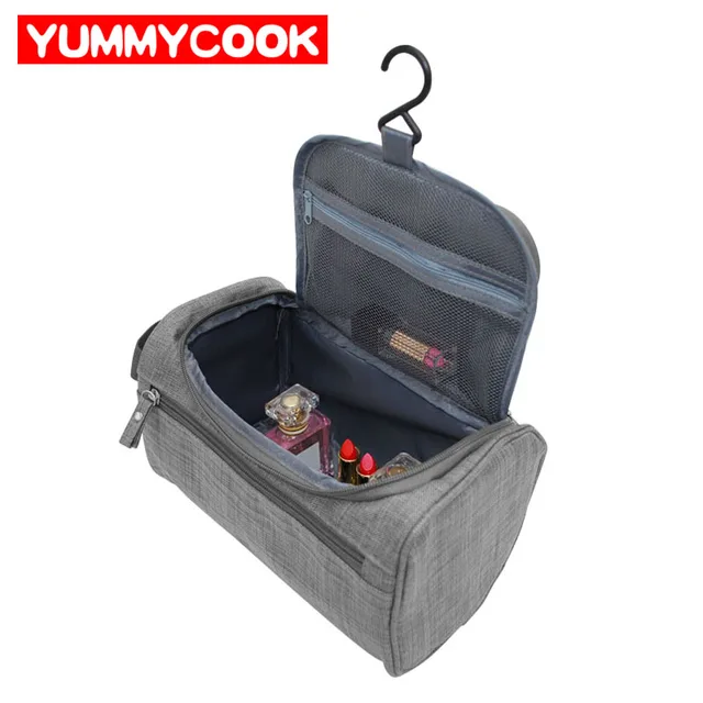 Men's Travel Cosmetic Storage Bag Hanging Wash Makeup Case Toiletry Zip Pouch Luggage Organizer Accessories Supplies Products