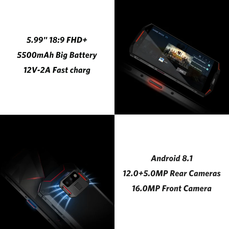 DOOGEE S70 IP68 Водонепроницаемый 6 ГБ 4G B 5 99 &quotFHD + Helio P23 Octa Core мобильный телефон Android 8 1 5500