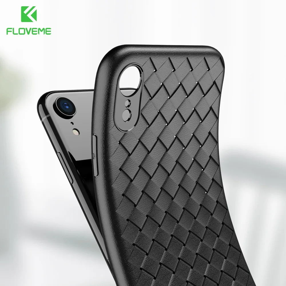 

FLOVEME 3D Grid Case For iPhone 7 XS Max XR Silicone Heat Dissipation Cases For iPhone 6 6s 7 X 8 Plus Cover Soft Funda Capinhas
