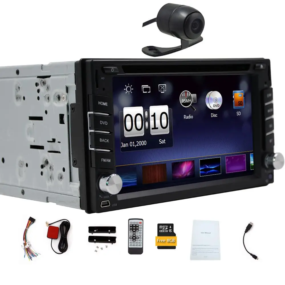 Cheap NEW Bluetooth GPS Car Stereo DVD Player With 6.2" Double 2 Din Radio RDS Map+CAM 11