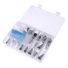 Нержавеющая сталь 24 головы глазурь для выпечки цветок декоративные наконечники Крем кондитерский мешок