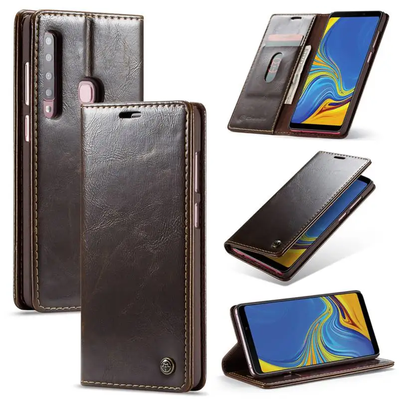 

Leather Flip Case For Samsung a6 a7 a8 a9 2018 a3 a310 a5 a510 a7 a710 Fundas Etui Wallet Phone Cover accessories shell Coque