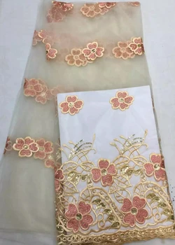 

white african french lace fabric high quality Swiss voile lace with big stones with sequins for making wedding dress