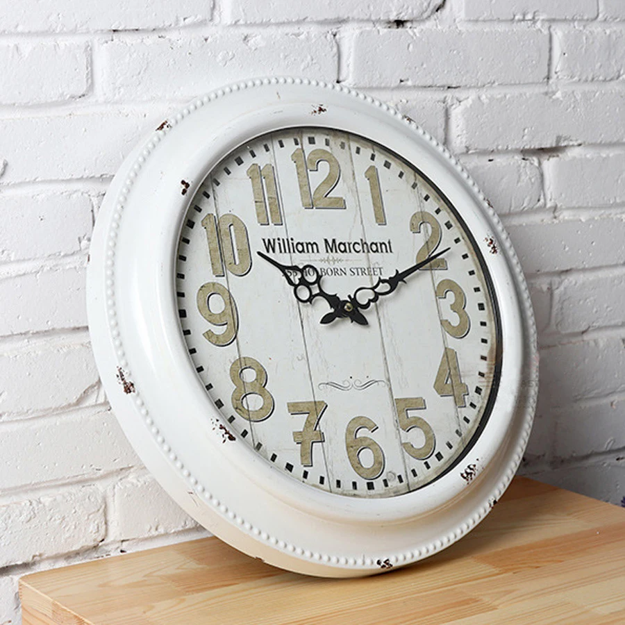 

European Metal Wall Clock Modern Design for Bar Cafe Decoration Vintage Retro Style 3D Clocks Wall Watch Home Decor 43x43 cm