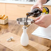 OTHERHOUSE большой размер Воронка из нержавеющей стали наполнение пустой бутылки Портативные лейки для масляный соус жидкие кухонные инструменты прочный