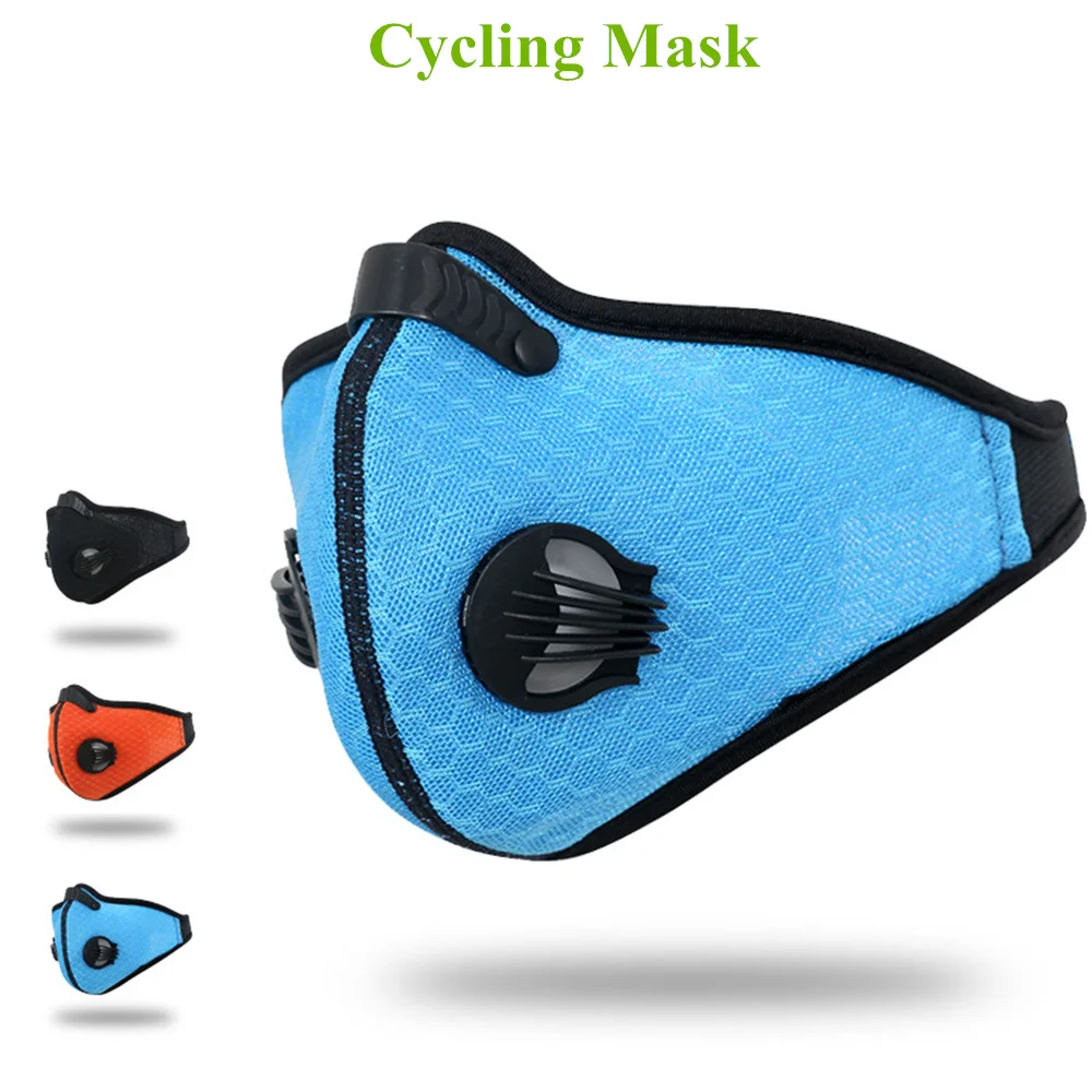 

Fashion PM2.5 Dust Activated Carbon Mask Cycling Mesh Cloth Respirator Breathable Filter Outdoor Running Protection Face Mask