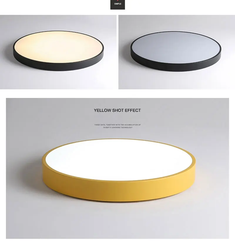 Modern Minimalist Ultra-thin 5CM LED Ceiling Lamp Multicolor Art LED Ceiling Light for Living Room Children's Room Coffee Shop (17)