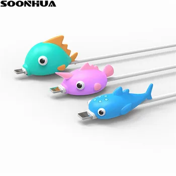 

Lovely Cartoon Fish Cable Protector Mobile Phone USB Charging Cable Cover Data Line Cord Protective Case Cable Winder Organizer
