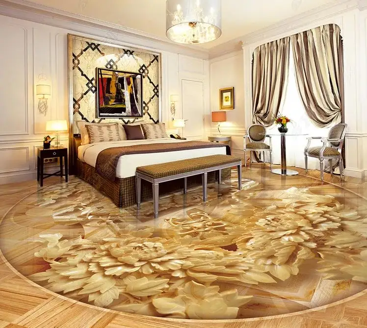 

Фотообои с резными пионами и текстурой древесины, обои для спальни, 3d напольные водонепроницаемые самоклеящиеся обои