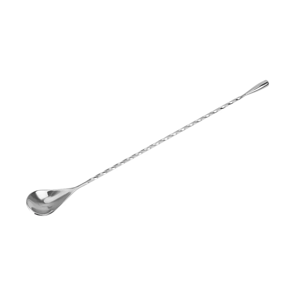 Hilife 30/40cm RVS Roerstaafje Lepel Mengen Ons Cocktaillepel Spiraalpatroon Barman Gereedschap Theedruppel Lepel Bar Tool