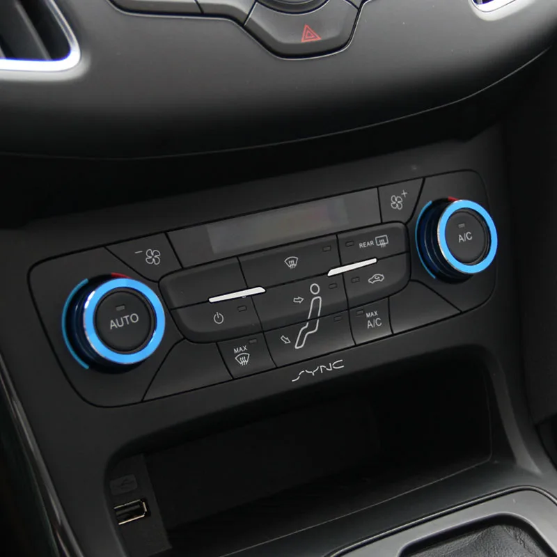 

Car Air Conditioning Button Decorative Trim Circle Ring For Ford Focus Kuga C-MAX Transit Grand C-MAX