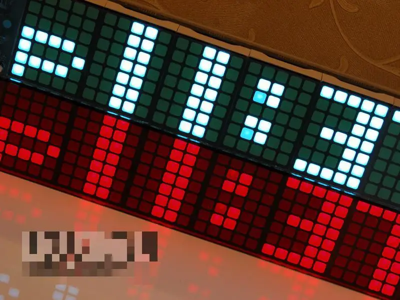 Large ... Clock Matrix 5*7 Blue] 5x7 Seamless Dot Size LED Of