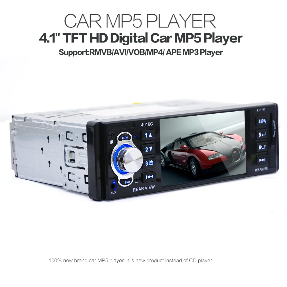 Автомобильный радиоприемник BYNCG 4016C горячая распродажа 1 Din автомобильный MP5 плеер 4," HD дисплей Автомобильный Аудио Видео Автомагнитола MP5 плеер с FM USB SD AUX