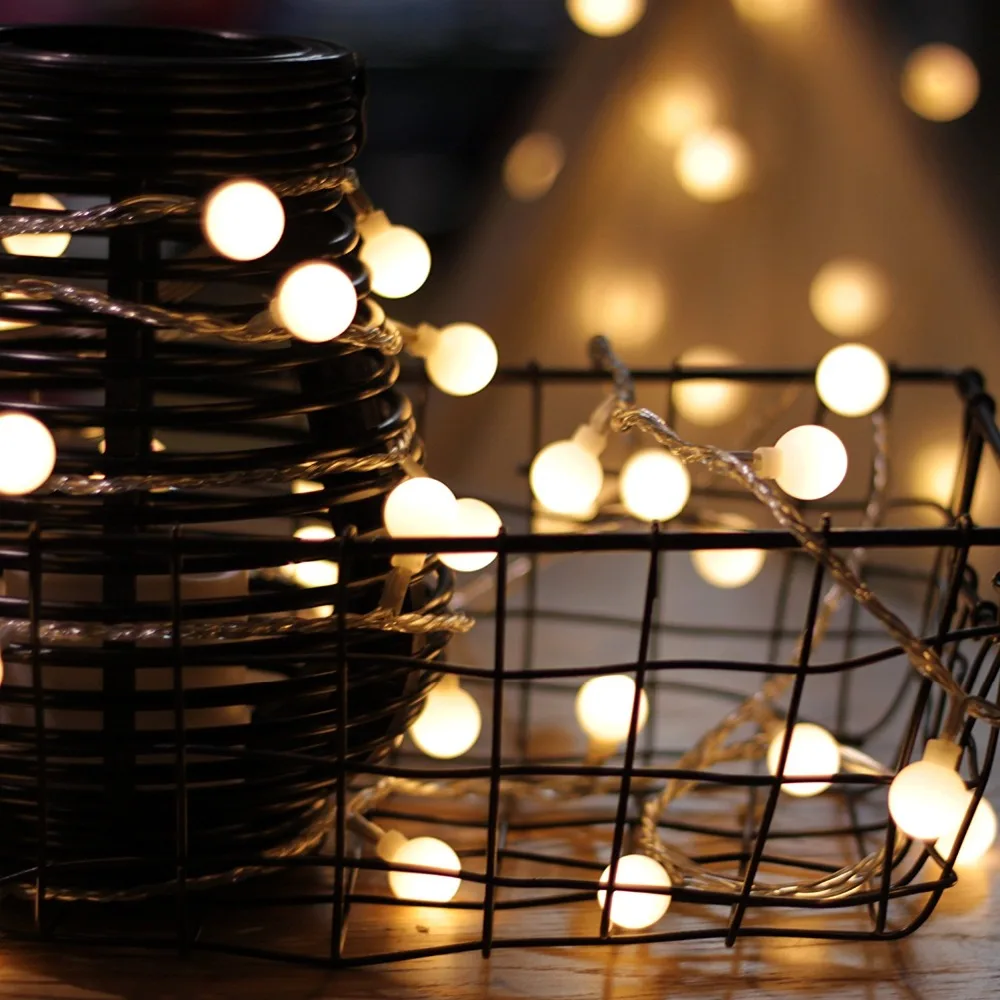Globe String Light,Battery Operated LED Starry Light Fairy Light for