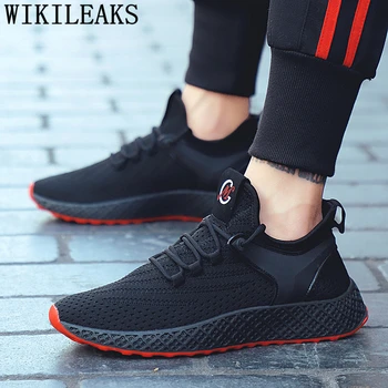 

White Shoes Men Sneakers Mesh Shoes Men 2020 Heren Sneakers Breathable Shoes Men Summer Zapatillas Hombre Casual Black Sneakers