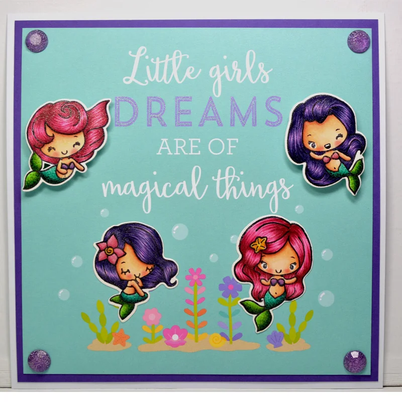 

Awesome Mermaid Transparent Clear Silicone Stamp/Seals for DIY Scrapbooking/Photo Album Craft Valentine Decorative Clear Stamp