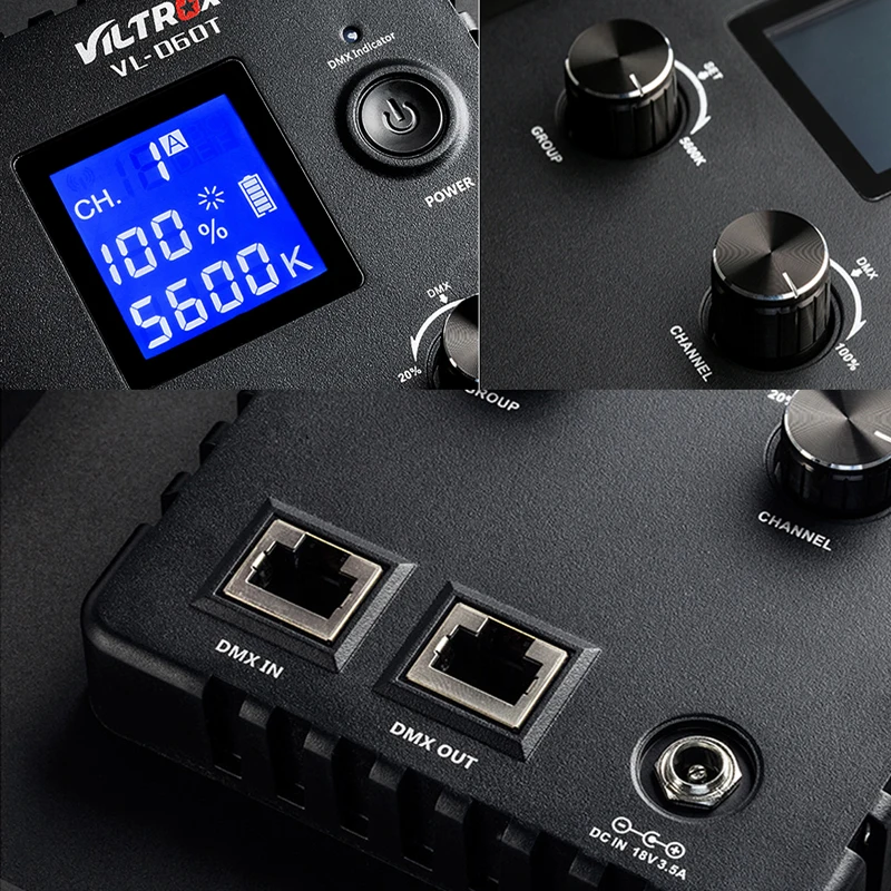 Viltrox VL D60T 60W 3300 5600K CR95 + двухцветный 2 4G пульт дистанционного управления