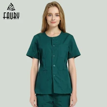 Женский О-образный Лонгслив под змеиную кожу больница медицинские хирургические наборы скрабов темно-зеленый доктор рабочая одежда медсестры униформа Топы Брюки Комбинезоны