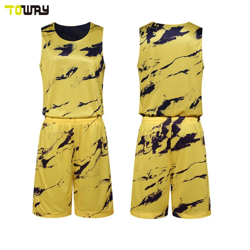 Custom 2018 jersey designs for basketball black yellowin Basketball