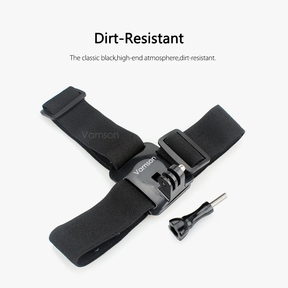Vamson Head Strap for Gopro hero 9 8 7 Accessories Head Belt Strap Mount Adjustable for Gopro Hero 7 6 5 4 for SJCAM VP202-1