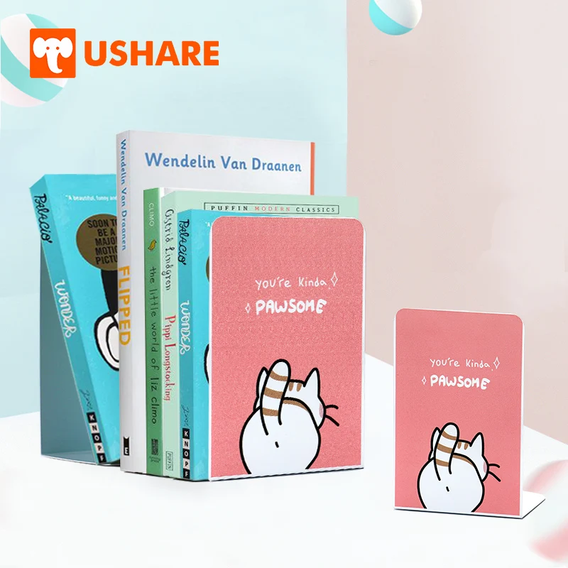 USHARE закладки 2 шт. новый стиль книжная полка милый кот Книга Держатель
