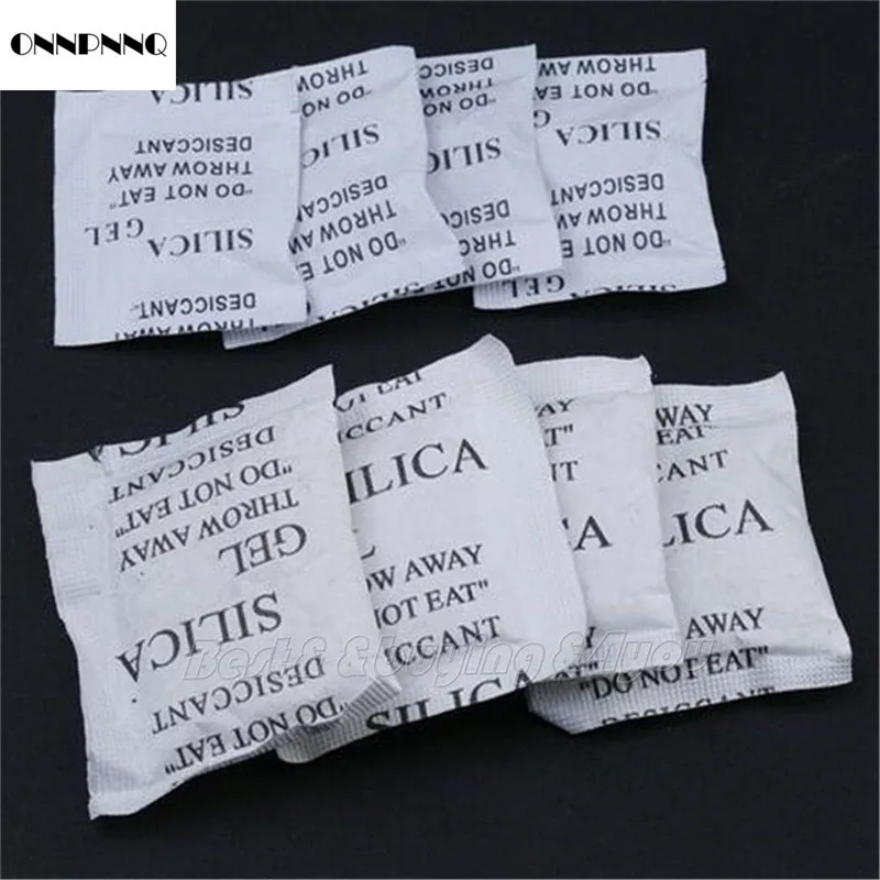 ONNPNNQ 100bag/Set 1g Non Toxic Silica Gel Desiccant Moisture Absorber