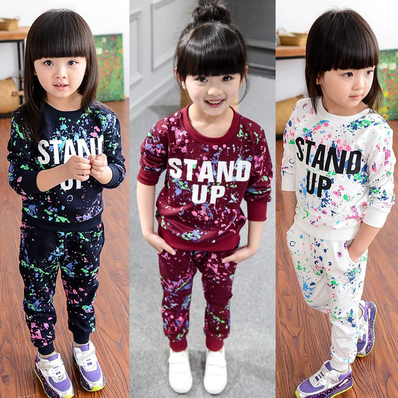 ملابس الأطفال 2019 الخريف الشتاء الفتيات الملابس مجموعة 2 قطعة الزي الاطفال الملابس الرياضية دعوى ل فتاة مجموعة ملابس 3 4 5 6 7 سنة