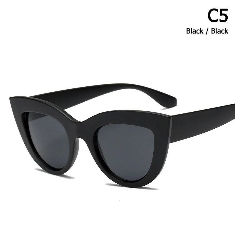 JackJad модные женские стильные градиентные солнцезащитные очки кошачий глаз, женские сексуальные брендовые дизайнерские солнцезащитные очки Oculos De Sol Feminino S17066 - Цвет линз: C5